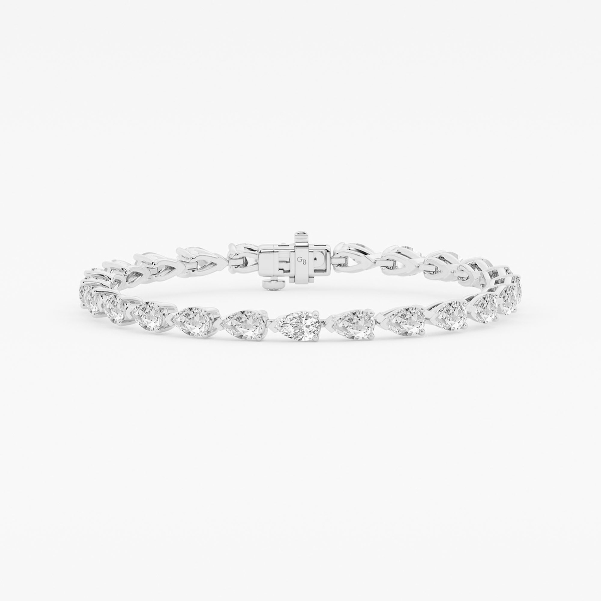 10 ctw Pear Lab Grown Diamond East-West Tennis Bracelet - 6.5 Inches
